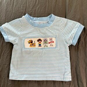 Busy Bees Smocks Toy Story smocked Striped Shirt. Size 3 months.